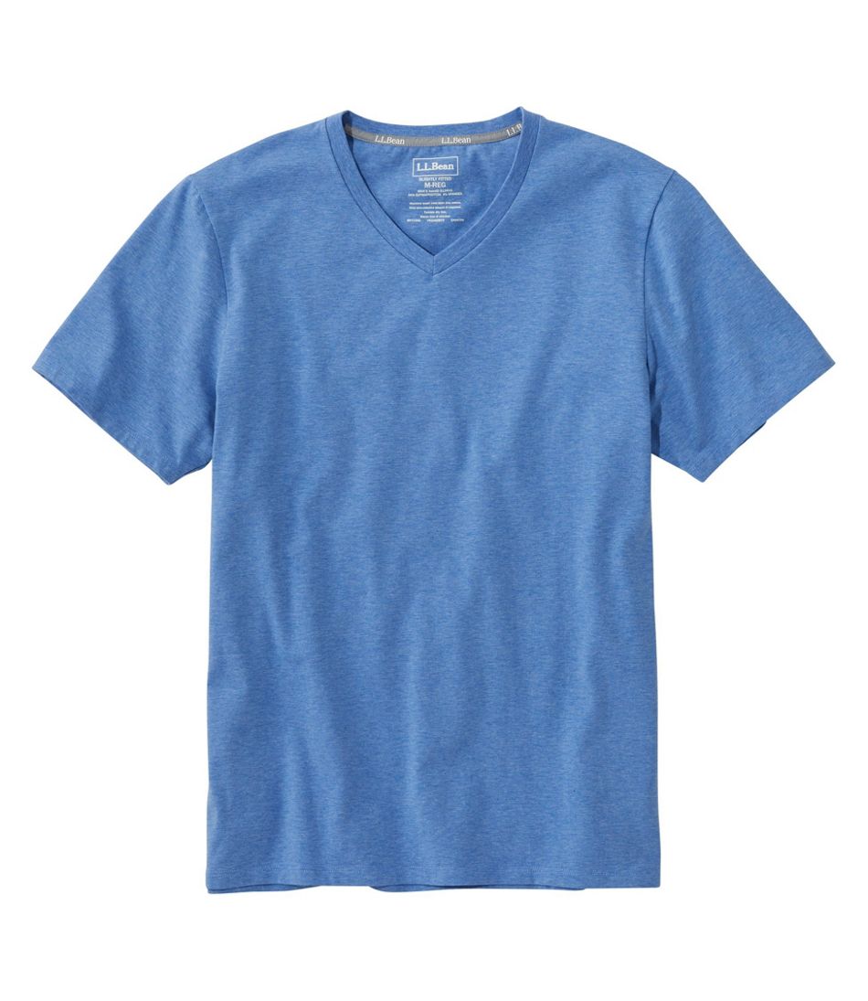 Men's Comfort Stretch Pima Tee, Short-Sleeve, V-Neck | T-Shirts at L.L.Bean