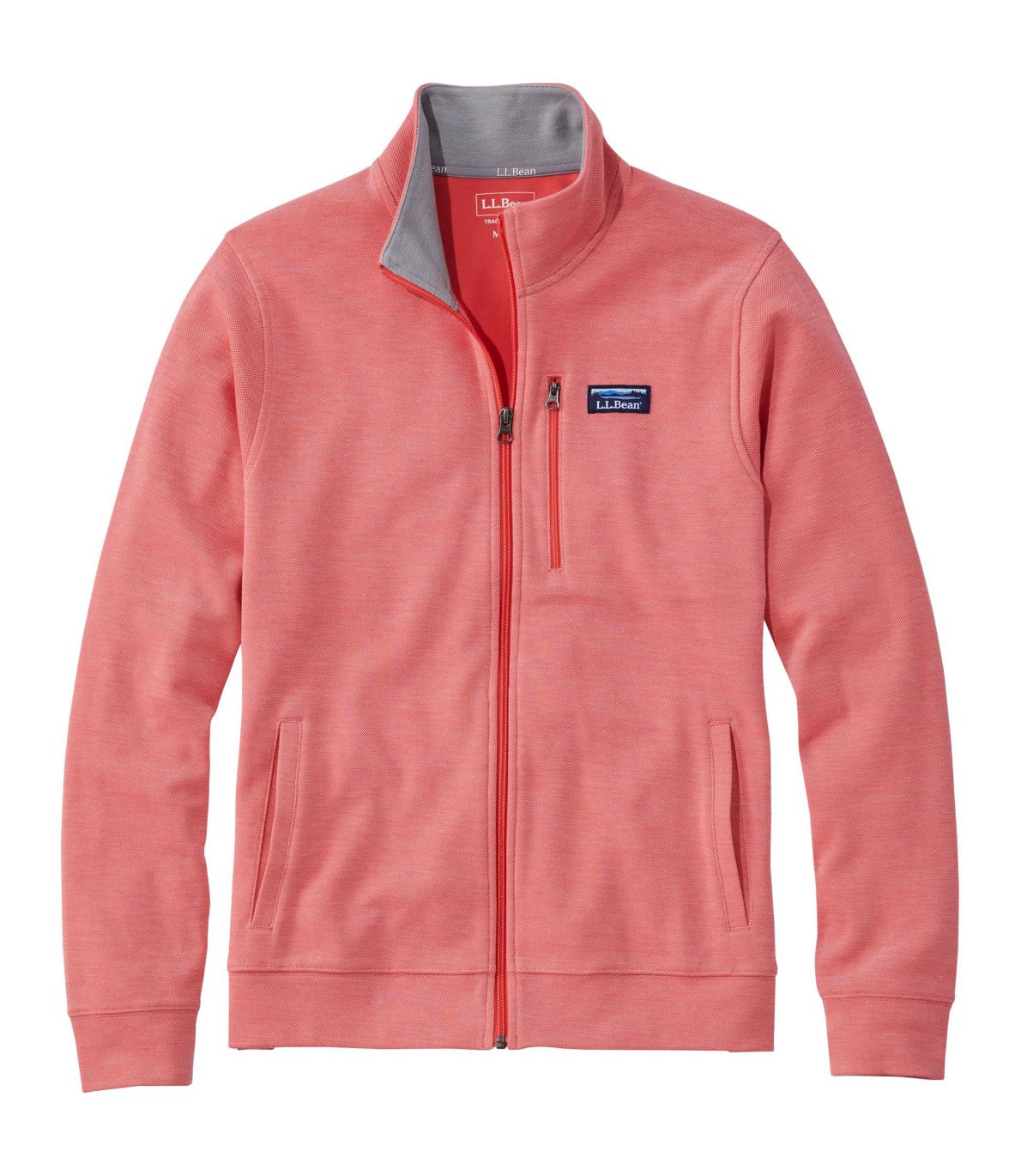 Men's Comfort Stretch Piqué Shirt, Full-Zip