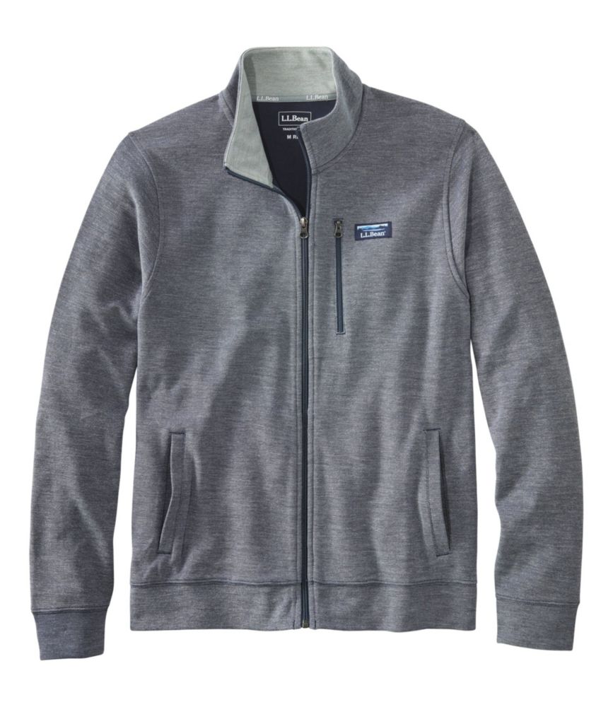 Men's Comfort Stretch Piqué Shirt, FullZip Sweatshirts & Fleece at L.L.Bean