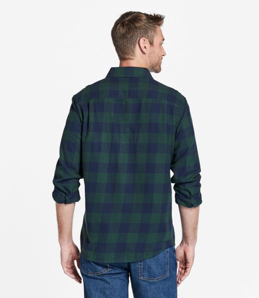 Men's Wicked Soft Flannel Shirt, Slightly Fitted Untucked Fit, Marine Blue, small image number 3