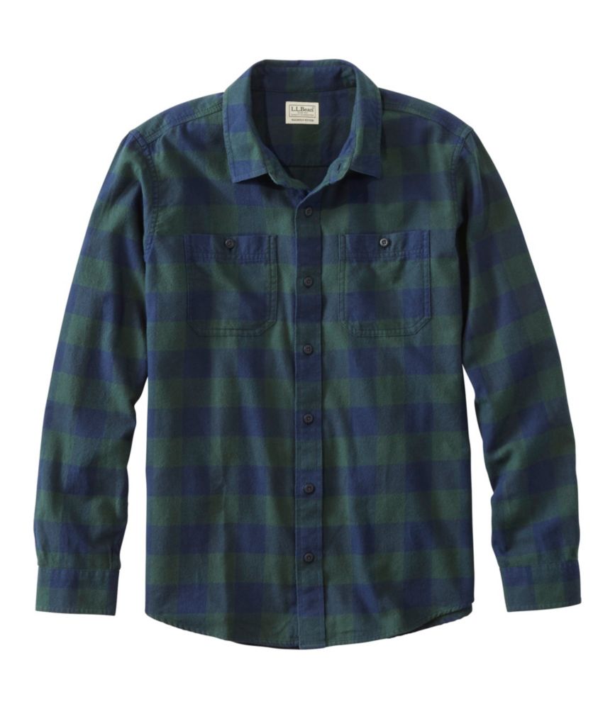 Men's Wicked Soft Flannel Shirt, Slightly Fitted Untucked Fit, Hunter, small image number 1