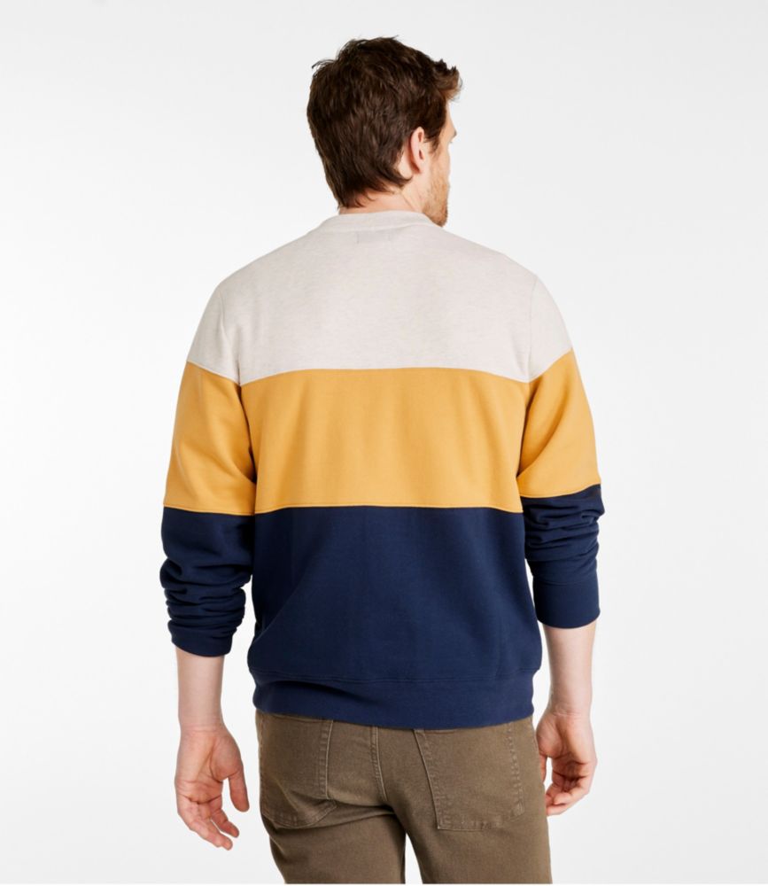 Men's L.L.Bean 1912 Sweatshirt, Crewneck, Colorblock, Silver Birch Heather/Gray Heather, small image number 3