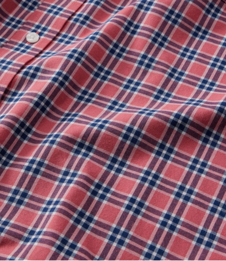 Men's Wrinkle-Free Ultrasoft Brushed Cotton Shirt, Long-Sleeve, Slightly Fitted Untucked Fit, Arctic Blue, small image number 7