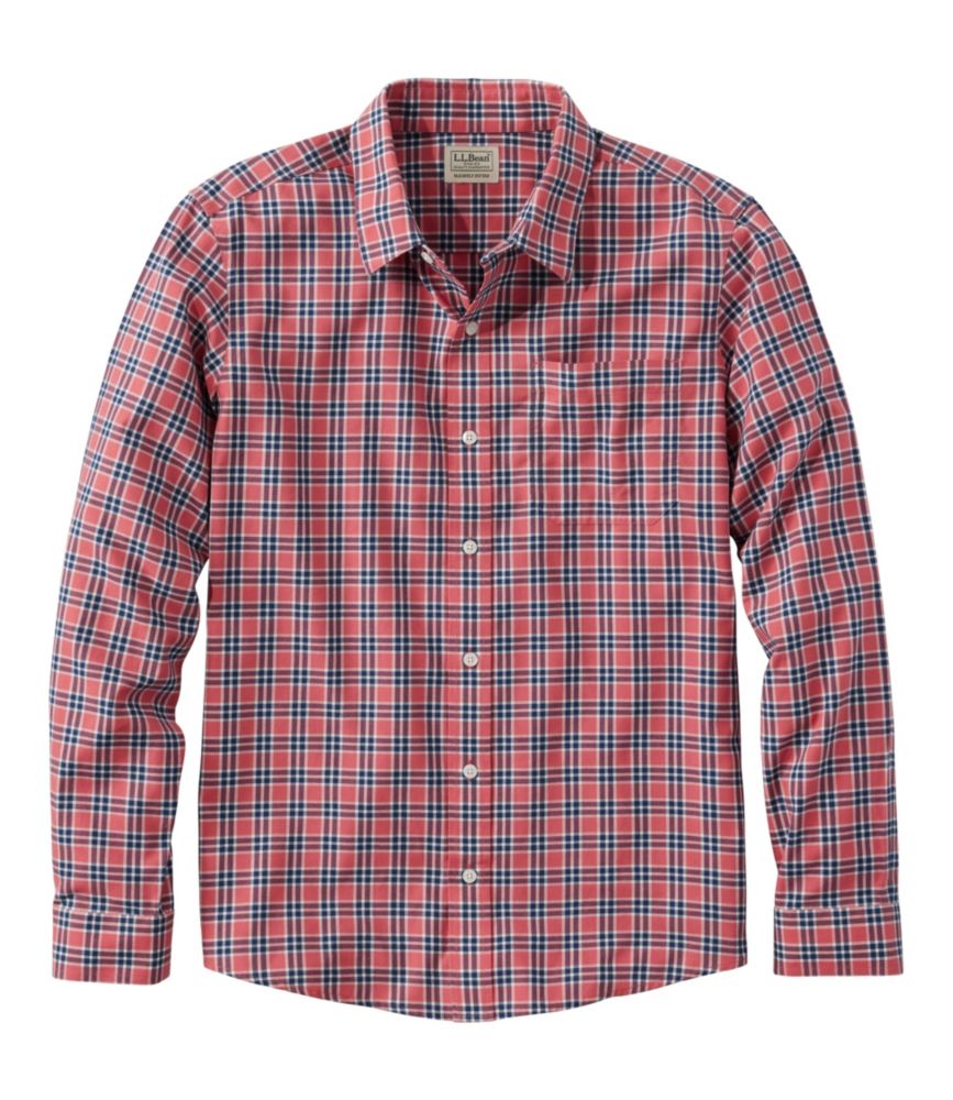 Men's Wrinkle-Free Ultrasoft Brushed Cotton Shirt, Long-Sleeve, Slightly Fitted Untucked Fit