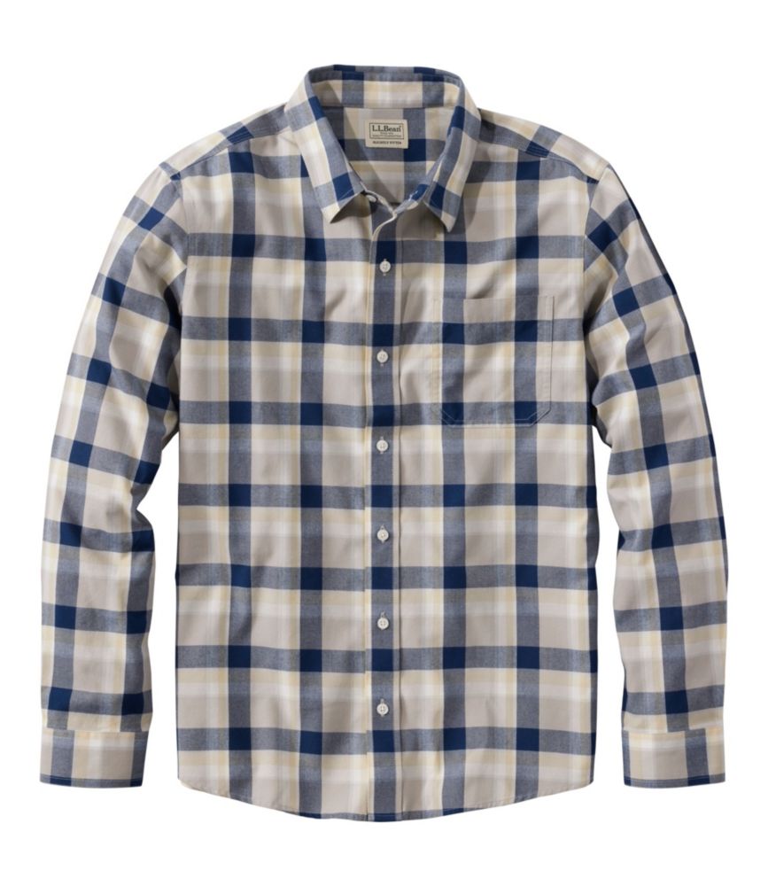 Men's Wrinkle-Free Ultrasoft Brushed Cotton Shirt, Long-Sleeve, Slightly Fitted Untucked Fit