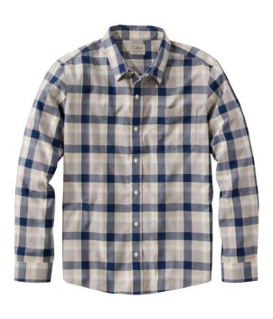 Men's Wrinkle-Free Ultrasoft Brushed Cotton Shirt, Long-Sleeve, Slightly Fitted Untucked Fit