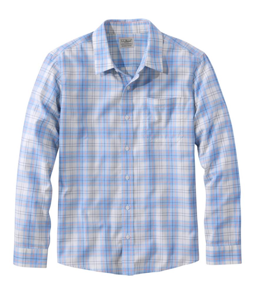 Men's Wrinkle-Free Ultrasoft Brushed Cotton Shirt, Long-Sleeve, Slightly Fitted Untucked Fit