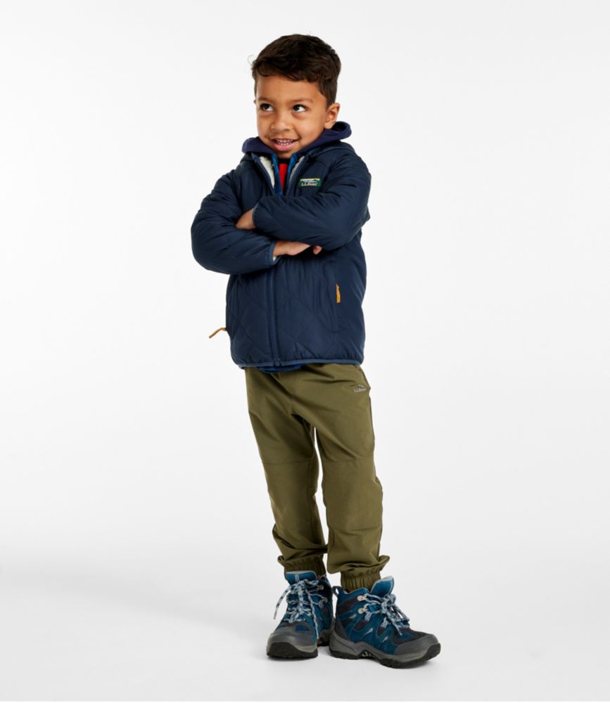 Toddlers' Mountain Bound Reversible Hooded Jacket, Carbon Navy/Soapstone, small image number 2