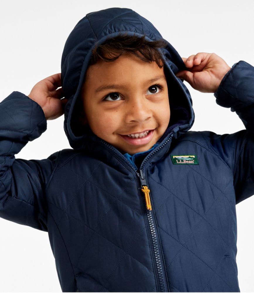 Toddlers' Mountain Bound Reversible Hooded Jacket, Carbon Navy/Soapstone, small image number 4