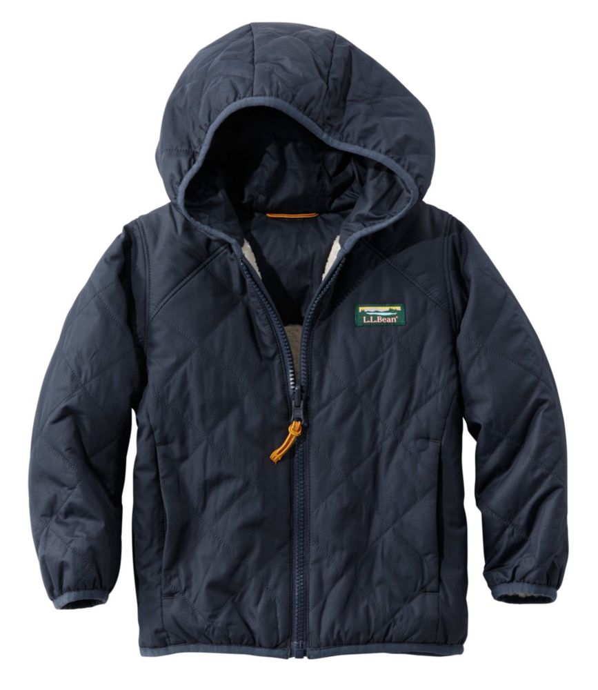 Toddlers' Mountain Bound Reversible Hooded Jacket, Carbon Navy/Soapstone, small image number 1