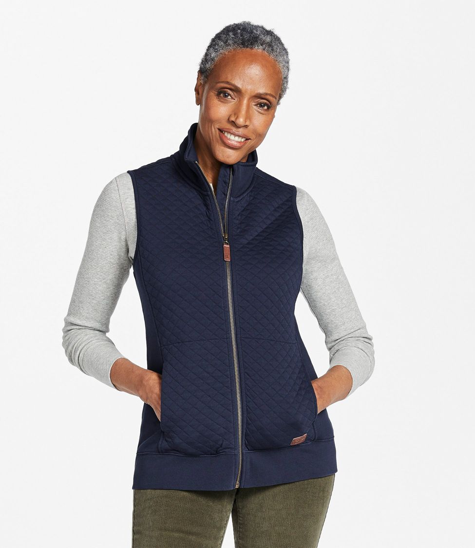 Women's Quilted Sweatshirt, Vest at L.L. Bean