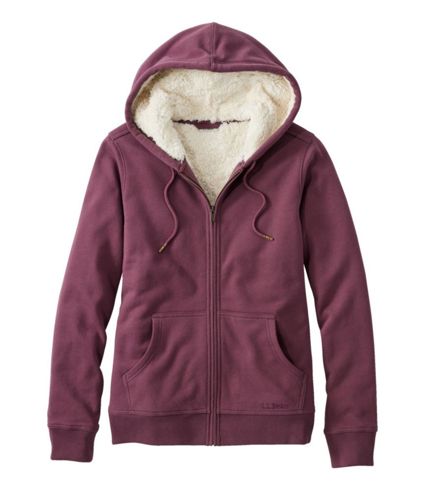 Ll bean lined sweatshirt sale