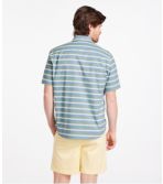 Men's Comfort Stretch Oxford, Slightly Fitted Untucked Fit, Short-Sleeve, Stripe