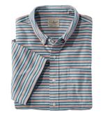 Men's Comfort Stretch Oxford, Slightly Fitted Untucked Fit, Short-Sleeve, Stripe
