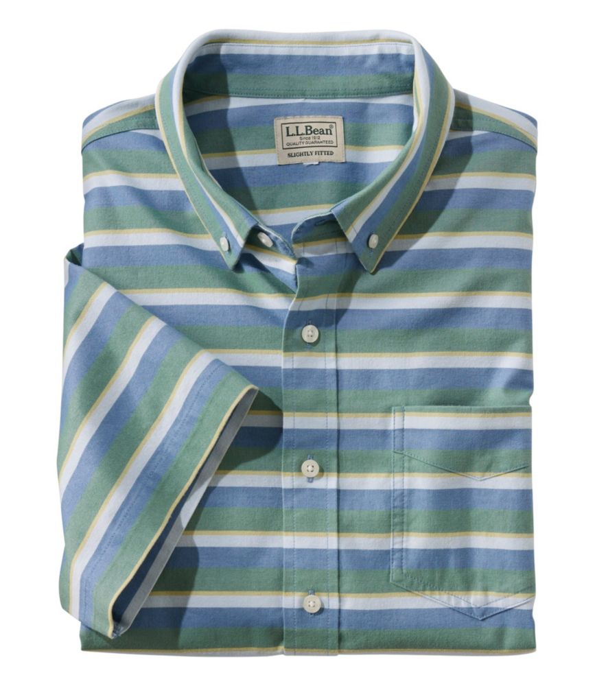 Men's Comfort Stretch Oxford, Slightly Fitted Untucked Fit, Short