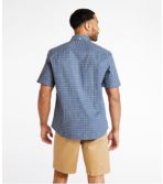 Men's Comfort Stretch Oxford, Slightly Fitted Untucked Fit, Short-Sleeve, Print