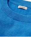 Cotton Cashmere Crewneck Sweater, Sea Salt, small image number 3