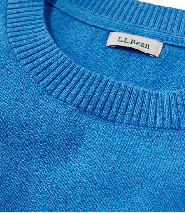 LL bean Womens Crewneck Sweatshirt Size L Blue Pre-Owned