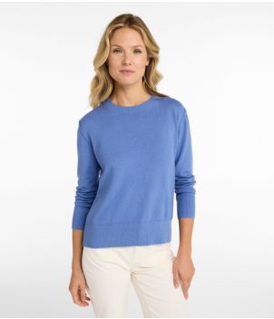 Women's Cotton/Cashmere Sweater, Crewneck