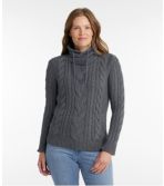 Women's Double L® Mixed-Cable Sweater, Funnelneck