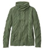 Women's Double L® Mixed-Cable Sweater, Funnelneck