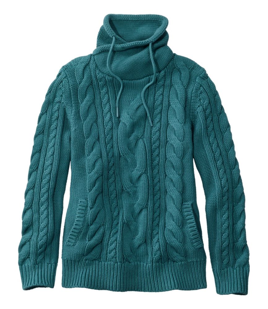 Llbean cable sweater best sale