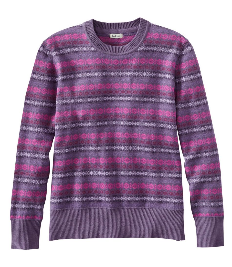 Women's Cotton/Cashmere Sweater, Crewneck Fair Isle | Sweaters at L.L.Bean