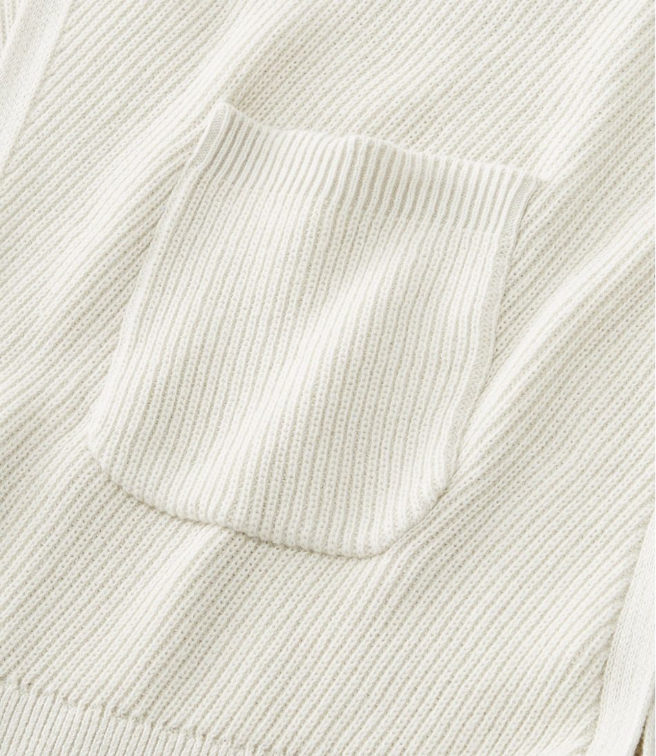 Women's Cotton Shaker-Stitch Sweater, Open Long Cardigan