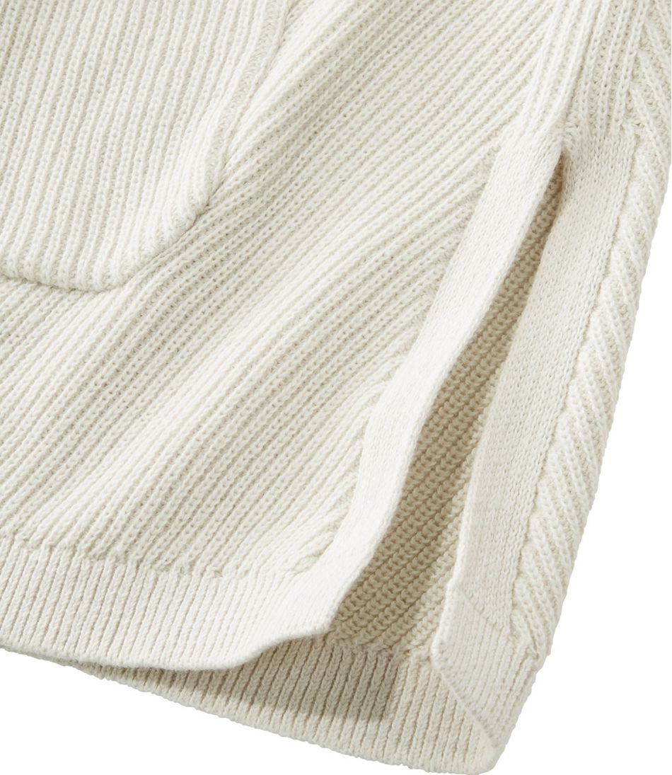 Women's Cotton Shaker-Stitch Sweater, Open Long Cardigan