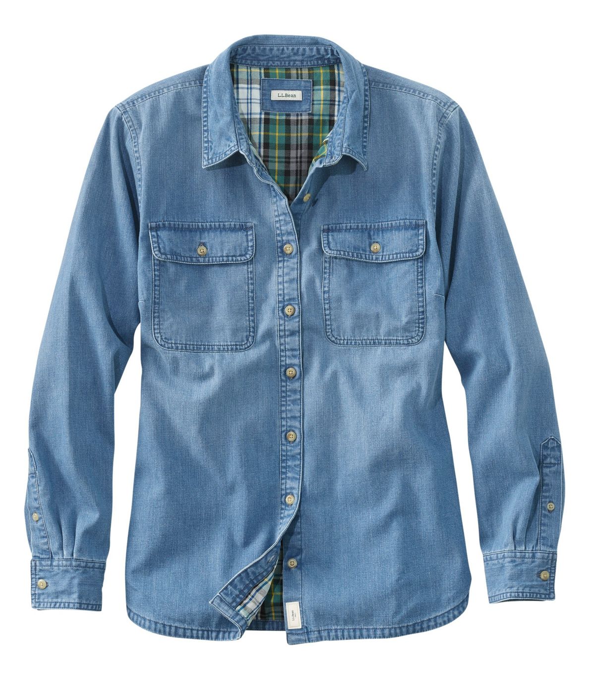 Women's L.L. Bean Heritage Washed Denim Shirt, Lined