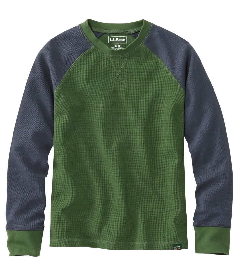 Kids' Unshrinkable Mini-Waffle Shirt, Long-Sleeve at L.L. Bean