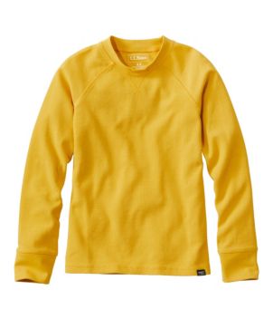 Kids' Unshrinkable Mini-Waffle Shirt, Long-Sleeve