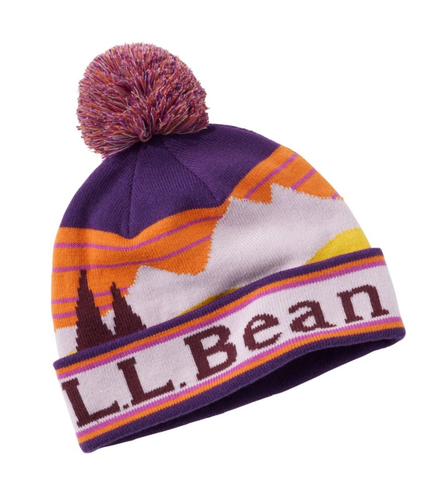 Toddlers' L.L.Bean Pom Hat, Lavender Ice, small image number 1