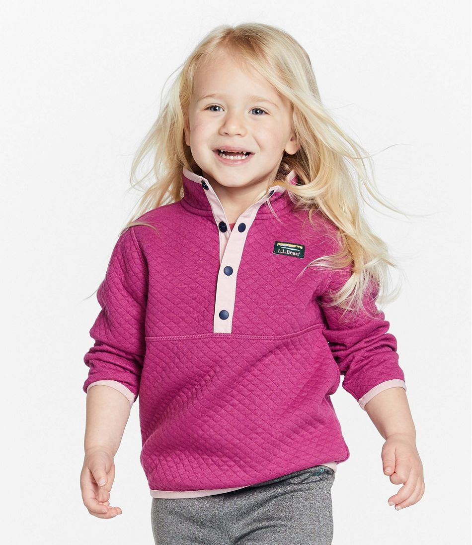 Toddler's Quilted Quarter-Snap Pullover