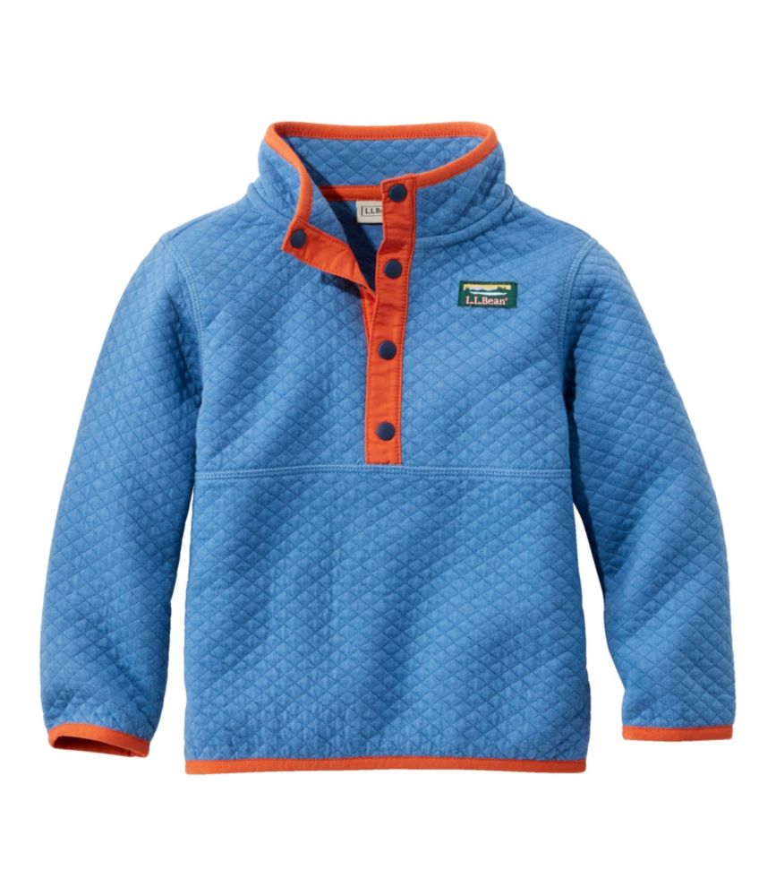 Infants' and Toddler's Quilted Quarter-Snap Pullover, Rustic Blue, small image number 1