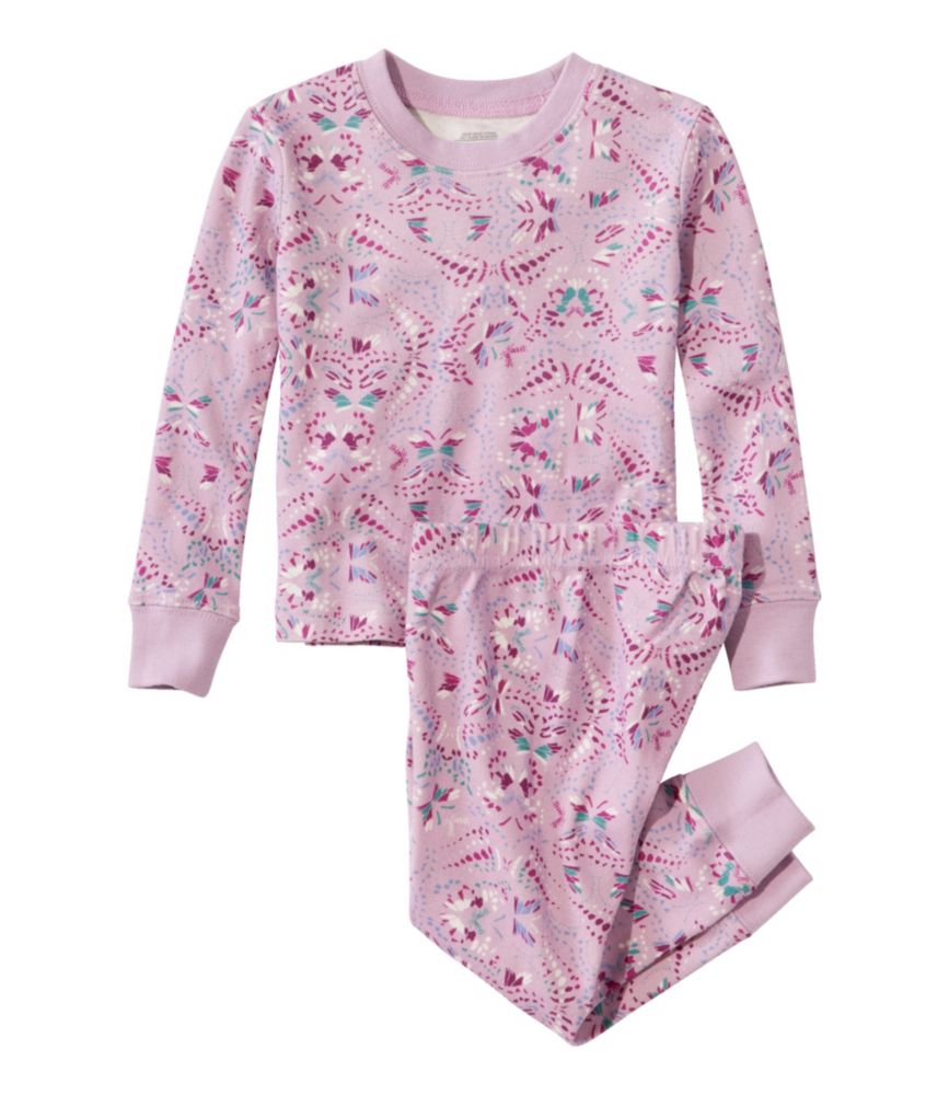 Toddlers' Organic Cotton Fitted Pajamas, Lavender Ice Butterfly, small image number 1