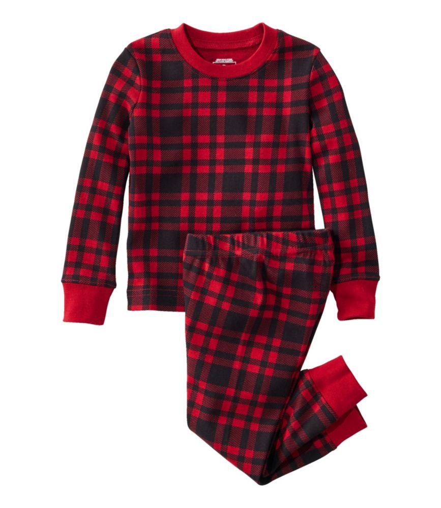 Boys red and black plaid pajamas sale