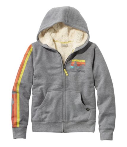 Kids Sherpa Lined Hoodie Tops at L.L.Bean