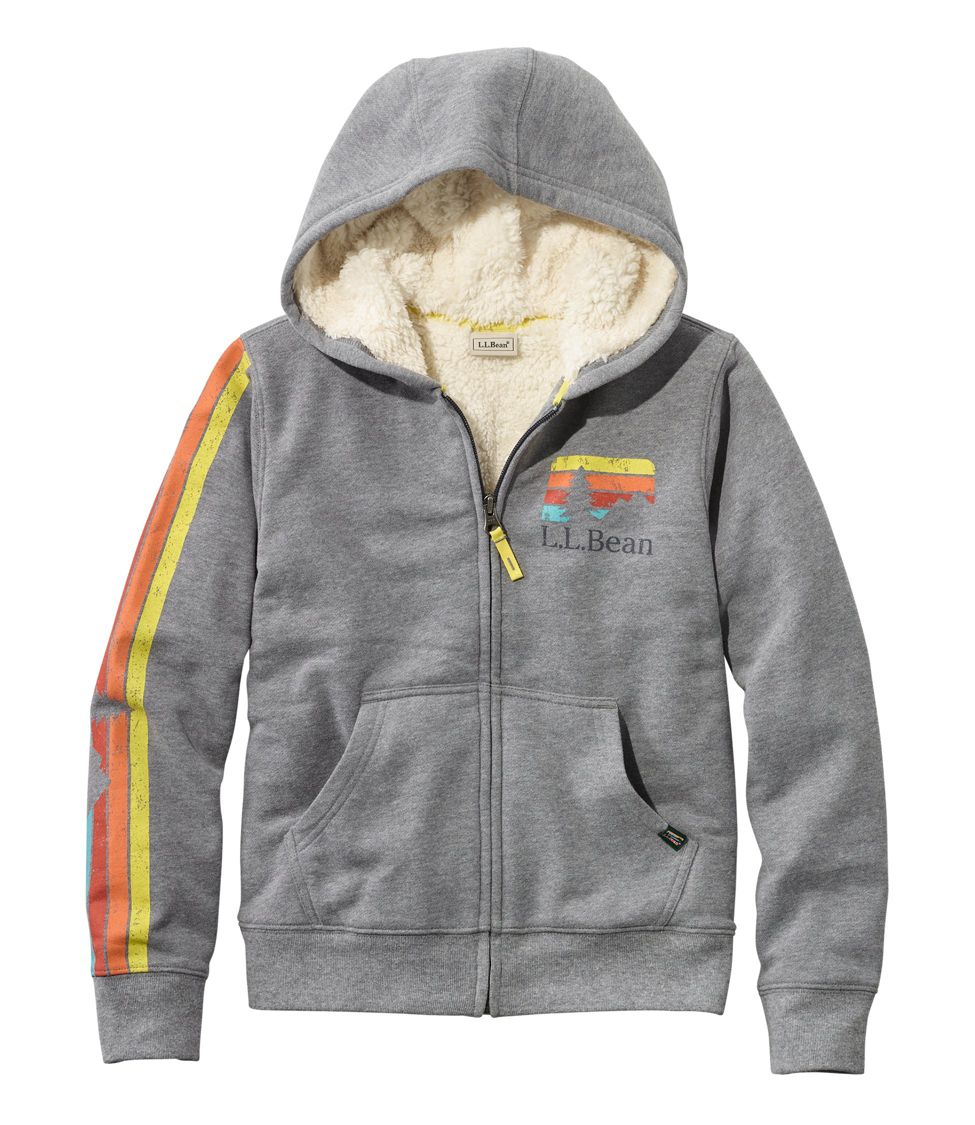 Kids' Sherpa-Lined Hoodie at L.L. Bean