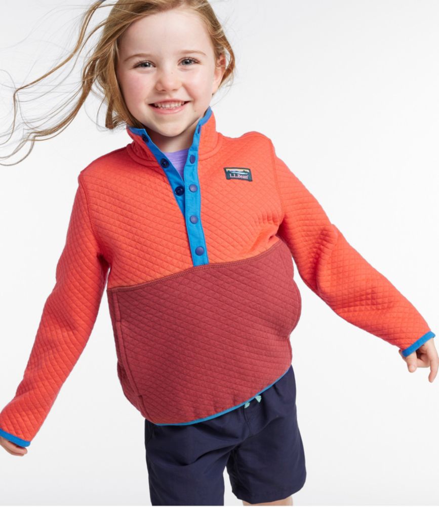 Kids' Quilted Quarter-Snap Pullover, Colorblock, Nautical Navy/Vintage Indigo, small image number 2