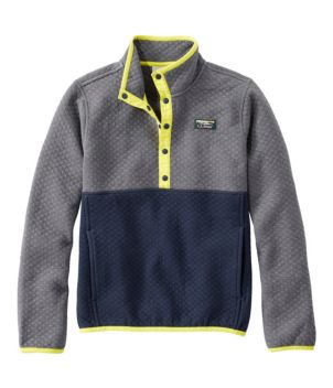 Kids' Quilted Quarter-Snap Pullover, Colorblock