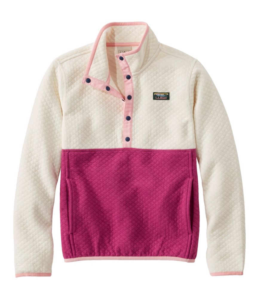 Quilted quarter button pullover hotsell