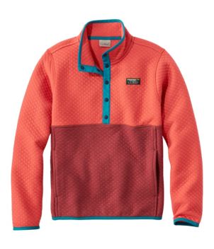 Kids' Quilted Quarter-Snap Pullover, Colorblock