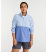 Women's Everyday SunSmart™ Woven Shirt, Quarter-Zip Pullover Colorblock