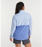 Women's Everyday SunSmart® Woven Shirt, Quarter-Zip Pullover Colorblock