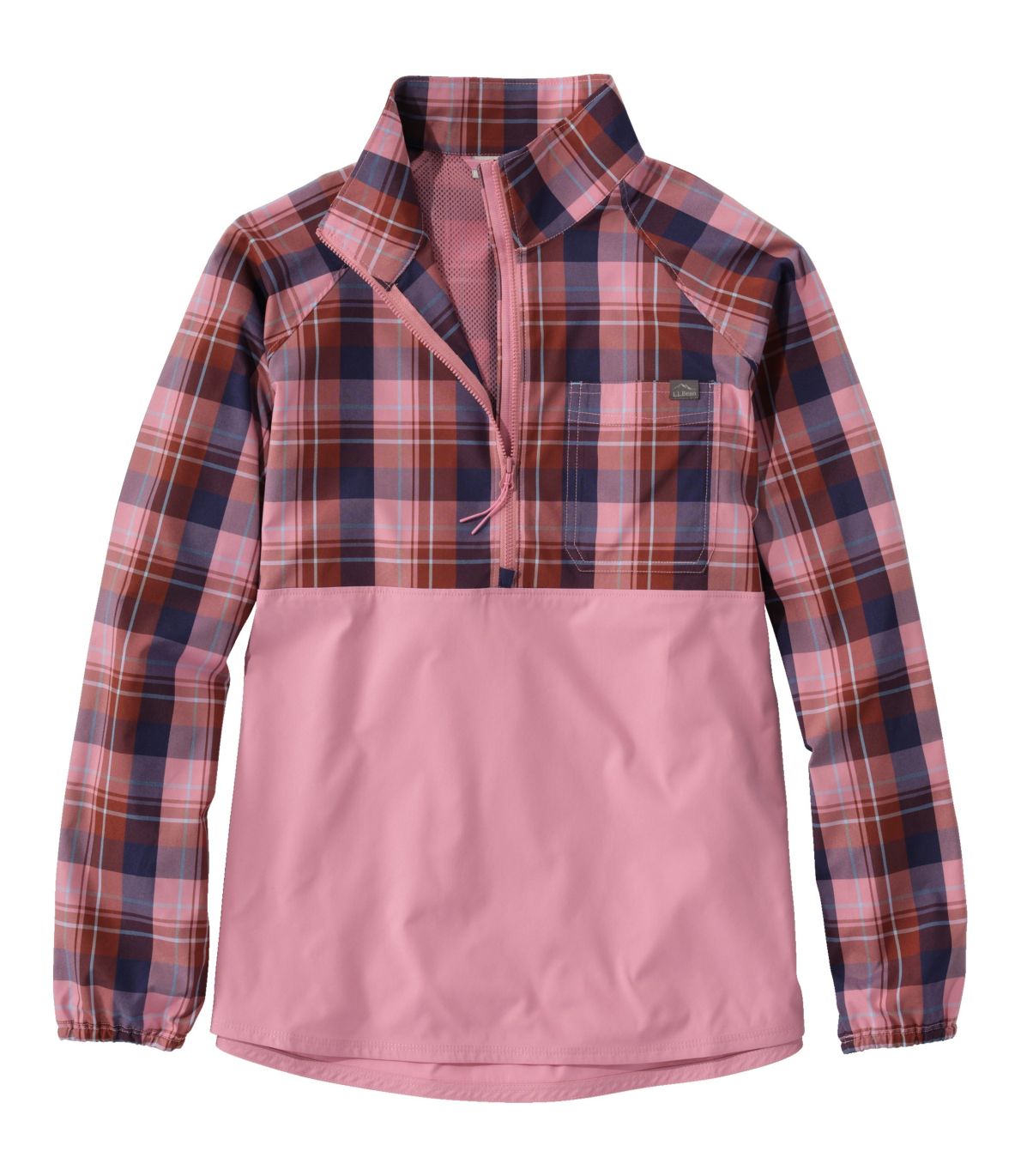 Women's Everyday SunSmart® Woven Shirt, Quarter-Zip Pullover Colorblock