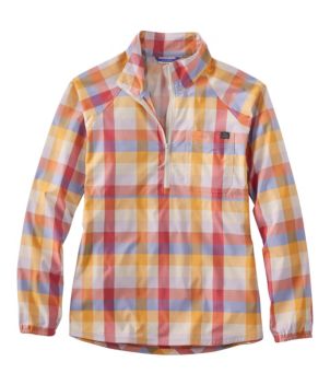 Women's Everyday SunSmart® Woven Shirt, Quarter-Zip Pullover Colorblock