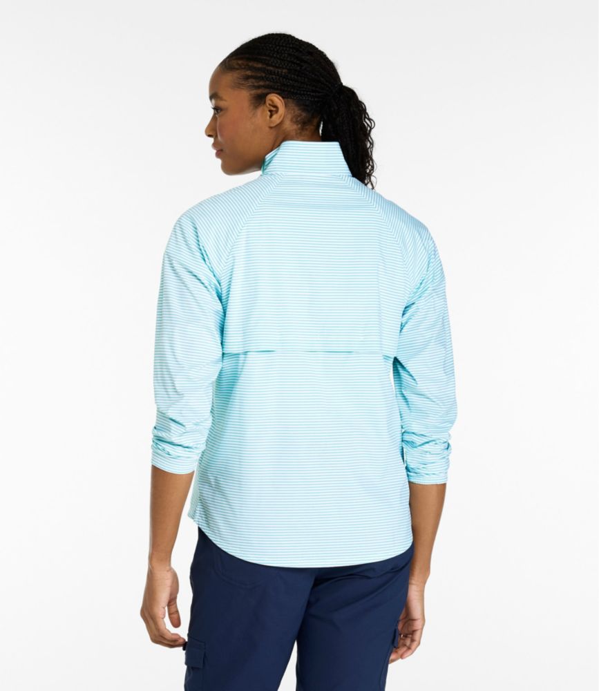 Women's Everyday SunSmart® Woven Shirt, Quarter-Zip Pullover Colorblock