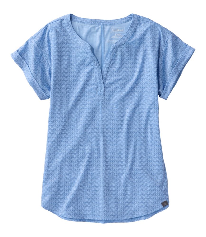 Women's Streamside Tee, Short-Sleeve Splitneck Print