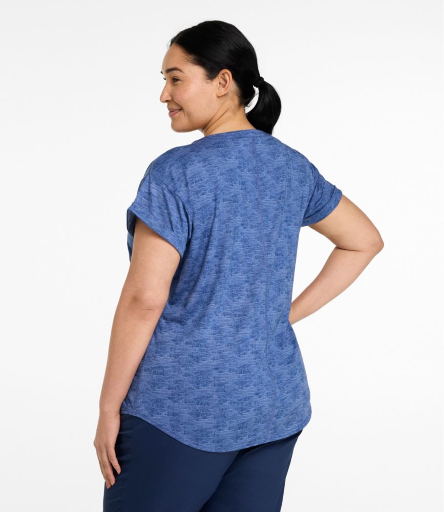 Women's Streamside Tee, Short-Sleeve Splitneck Print